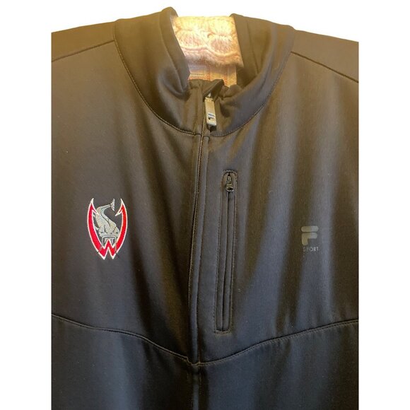 Fila Sport Vintage Zip Up Jacket #5 Catfish W Emblem Dark Blue sz L - Picture 4 of 7